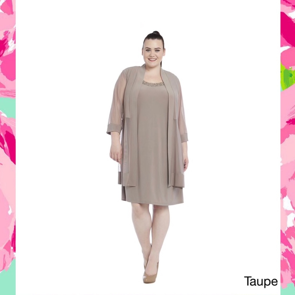 Sleeveless Jersey Dress with Illusion Panel Jacket